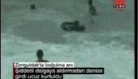 Zonguldak'ta boğulma anı